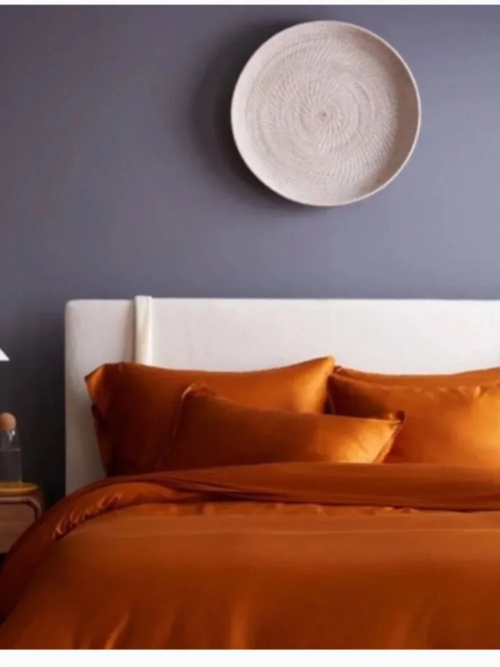 Quince Bamboo King Duvet Cover in Terracotta
